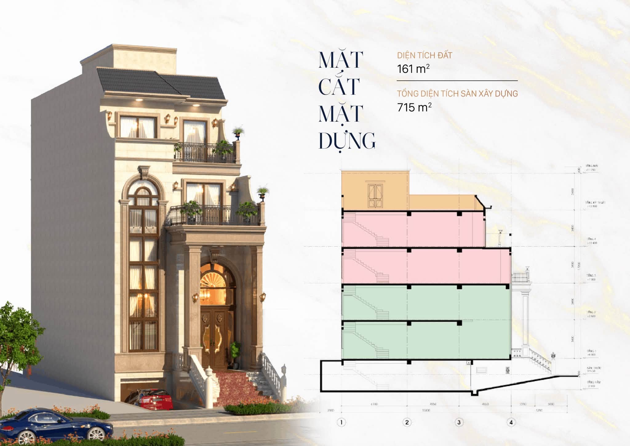 Bản vẽ xây dựng biệt thự Sunlake Villas trong khu đô thị Vạn Phúc