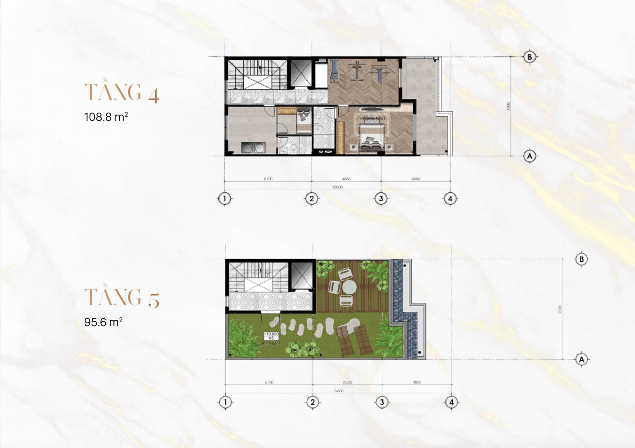 Bản vẽ xây dựng biệt thự Sunlake Villas trong khu đô thị Vạn Phúc
