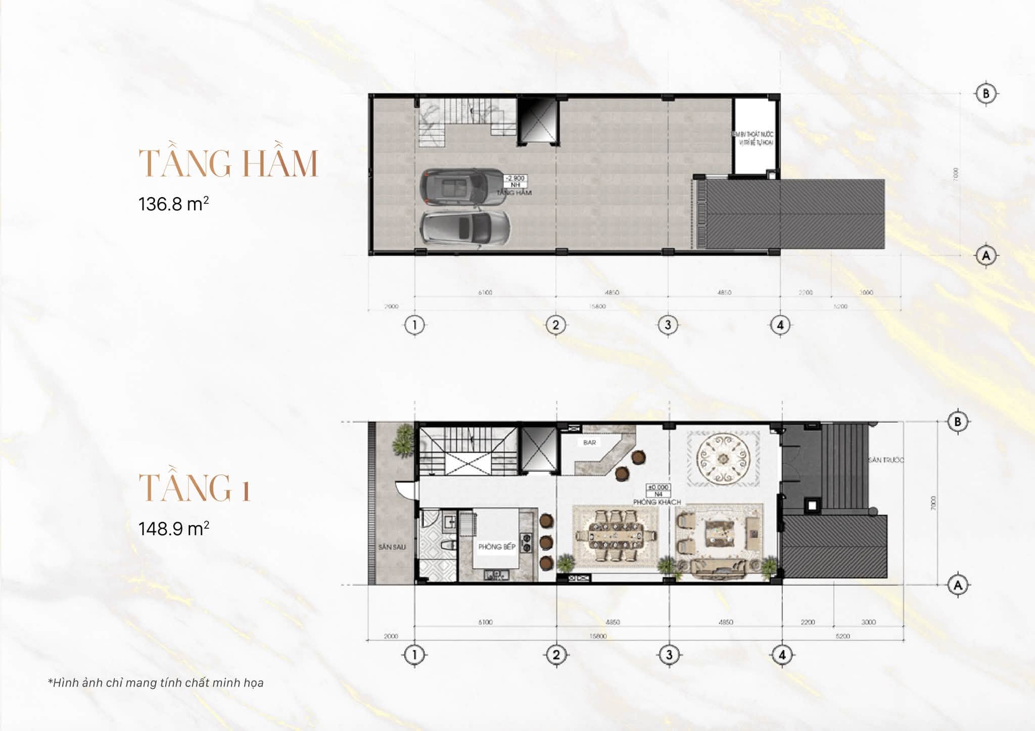 Bản vẽ xây dựng biệt thự Sunlake Villas trong khu đô thị Vạn Phúc