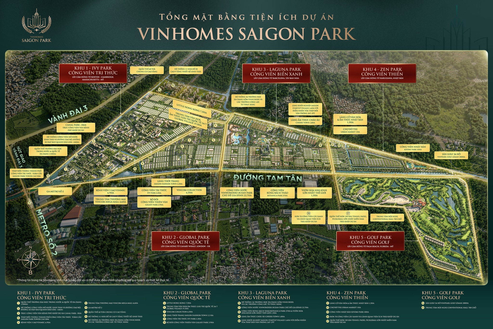 Mặt bằng tiện ích dự án Vinhomes Saigon Park vừa ra mắt và công bố giá.