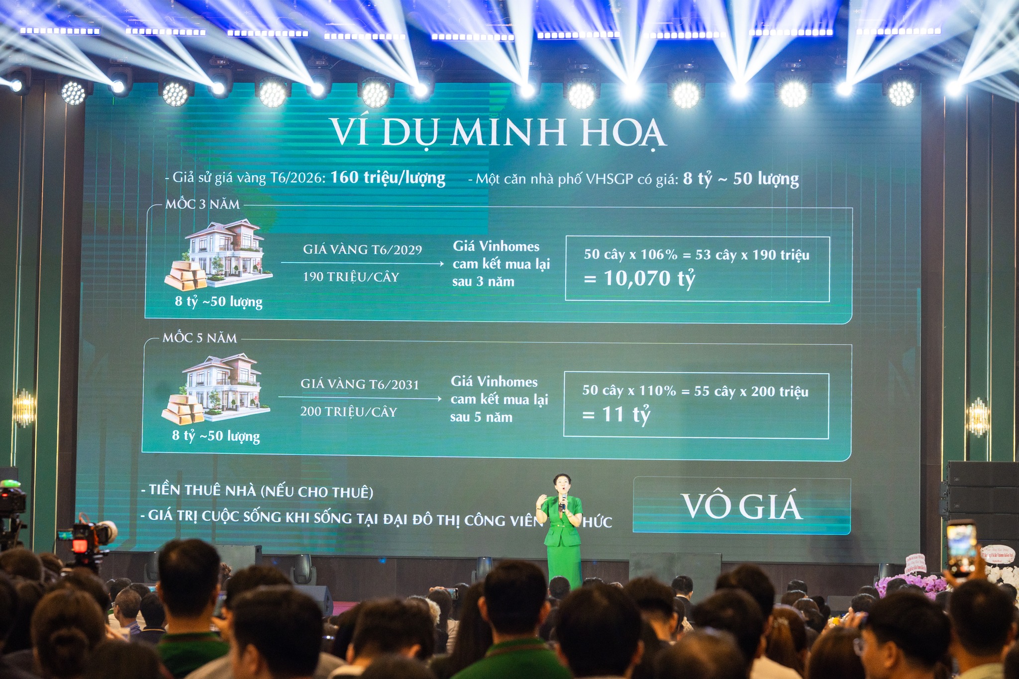 Đại diện chủ đầu tư Vinhomes giới thiệu về chương trình đổi vàng mua nhà.